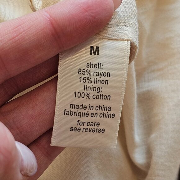 Ronny Kobo Button Up Detail Beige Mini Cargo Skirt Sz M - Picture 5 of 6